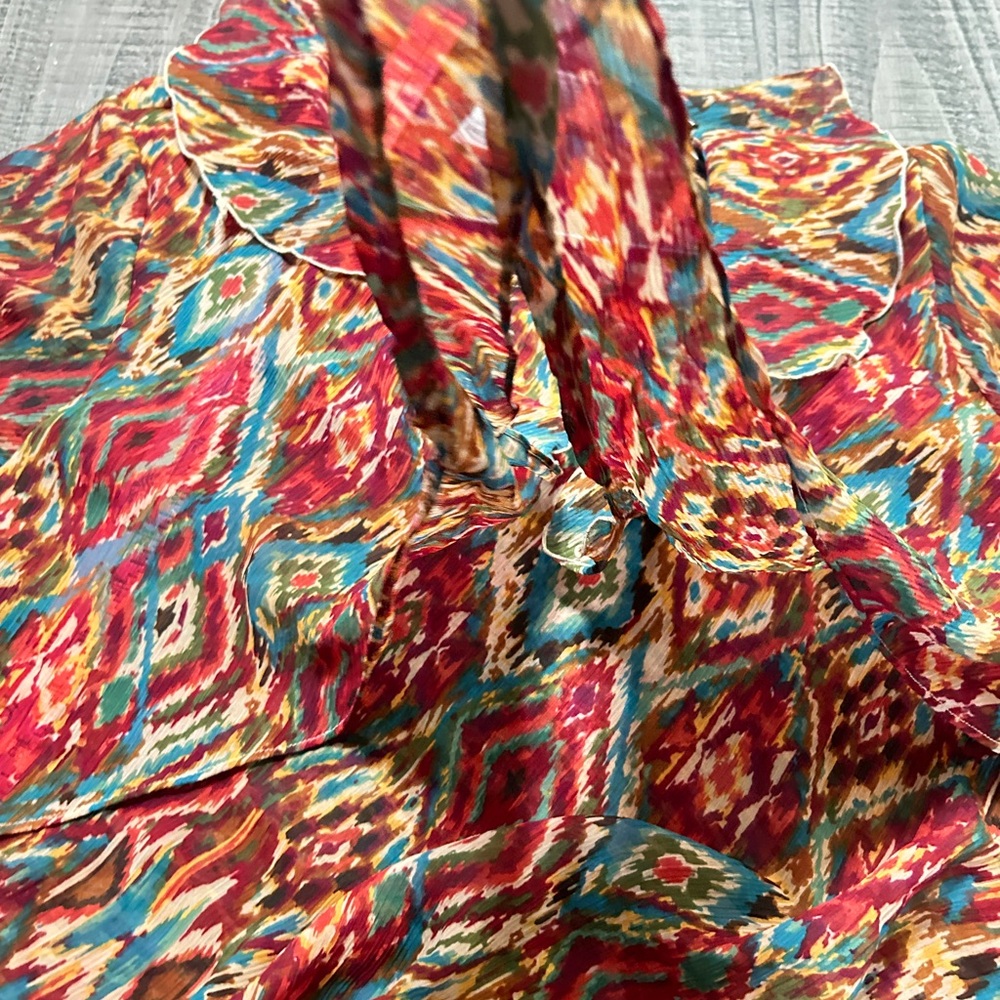 Colorful Ruffle Blouse - Picture 9 of 13